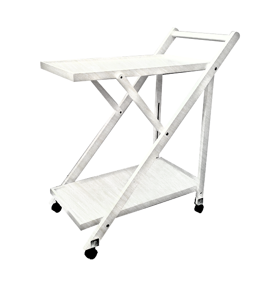 (SALDO) Camarera de servicio plegable Tavira 65x40x85cm color blanco