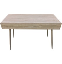 Mesa Escritorio Roble con 3 Cajones y Patas Estilo Escandinavo – Compacta y Funcional, 110x50x75 cm