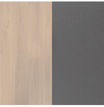 Estantería con Escritorio, Mesa de Ordenador, Acabado en Cambrian y Grafito, Medidas: 119,6 cm (Largo) x 139,6 cm (Alto) x 34