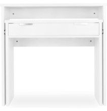 Mesa Escritorio Extensible, Consola Extensible,Color Blanco, Medidas: 90 cm (Largo) x 33-63,4 cm (Ancho) x 87,5 cm (Alto)