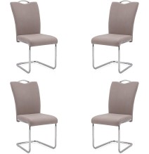 Pack de 4 Sillas Elegantes en Tejido Marengo – Sillas para Comedor y Salón, Dimensiones: 44 x 61 x 98 cm.