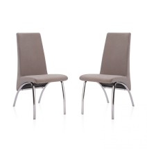 Pack 2 Sillas de Comedor, Sillas para Salón, Acabado en Tejido Marengo, Medidas: 44 cm (Ancho) x 61 cm (Largo) x 95 cm (Alto)