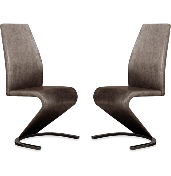 Pack de 2 Sillas de Comedor, Salón o Cocina – Tapizadas en Tela Jarama Color Marengo, Medidas: 45 cm x 64 cm x 100 cm