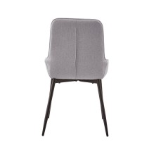 Pack de 4 Sillas Tapizadas en Tela Gris con Tratamiento Easy Clean, Asiento Reforzado  Medidas 54x55x88 cm