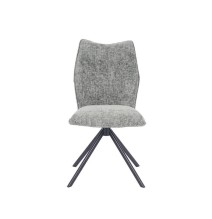 Pack de 2 Sillas Tapizadas en Tela Musgo, Patas Negras, Asiento y Respaldo Ergonómicos y Acolchados Medidas 63x48x93 cm