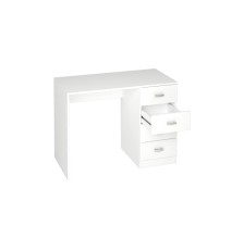 Escritorio Moderno de 4 Cajones - Acabado Blanco de Alta Calidad - 100 cm de Ancho, 50 cm de Fondo, 75 cm de Alto