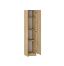 Mueble Multiusos Armario Auxiliar Color Mauvella – 1 Puerta, 4 Baldas, 37x180x35 cm – Madera Práctico y Funcional.