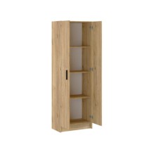 Mueble Multiusos Armario Auxiliar Color Mauvella – 2 Puertas, 4 Baldas, Práctico y Funcional, Madera, 60x180x35 cm