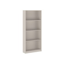 Meyvaser Librería estantería con cuatro baldas en madera color Beige para salón 180x80x24,5 cm
