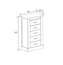 Pack de Muebles de Dormitorio Habitación Infantil con Cabecero, 1 Mesita de Noche 3 Cajones y Sinfonier en Color Mauvella Rayas