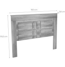 Pack de Dormitorio con Cabecero de 160 x 120 cm + 2 Mesitas de Noche + Cómoda | Color Cañón