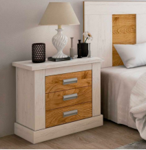 Pack de Dormitorio con Cabecero de 160 x 120 cm + 2 Mesitas de Noche + Sinfonier | Color Andersen Pino
