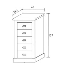Pack de Dormitorio con Cabecero de 160 x 120 cm + 2 Mesitas de Noche + Sinfonier | Color Andersen Pino