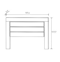 Pack de Dormitorio con Cabecero de 160 x 120 cm + 2 Mesitas de Noche + Sinfonier | Color Andersen Pino
