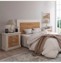 Pack Cabecero Nórdico de 160 x 120 cm + 2 Mesitas de Noche|Práctico y Elegante|Color Andersen Pino
