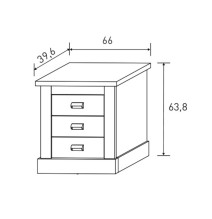 Pack Cabecero Nórdico de 160 x 120 cm + 2 Mesitas de Noche|Práctico y Elegante|Color Andersen Pino